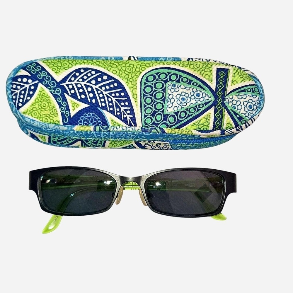 Lime's Up Black And Green Trudy By Vera Bradley Sunglasses